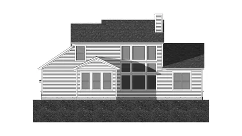 The Hopewell house plan, exterior view 3